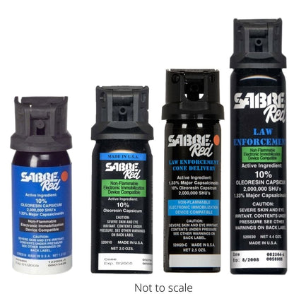 Sabre Red Cone Pepper Spray 10% OC, 1.33% MC MK-2, MK-3, MK-3.5, MK-4 - Tactical &amp; Duty Gear