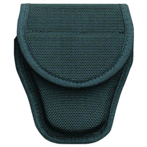 Safariland Model 7300 AccuMold Covered Handcuff Case with MOLLE and Belt Mount in Black