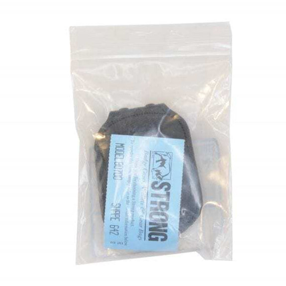 Strong Leather Company 80700-6422 double thick badge holder in sealed poly bag with model and shape label