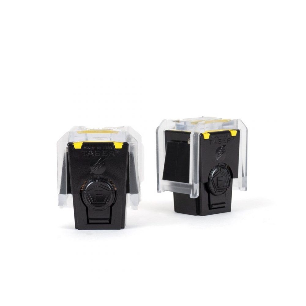 15' Taser Cartridges for X26P, X26C, X26E, X26, X1, and M26 Series 34220 - 2 Pack (Latest Version) - Shown with protective caps on. Stun Guns and Accessories