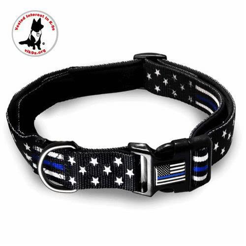 Thin Blue Line Dog Collar Stars & Stripes