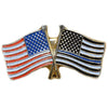 Thin Blue Line American Flag and American Flag Lapel Pin