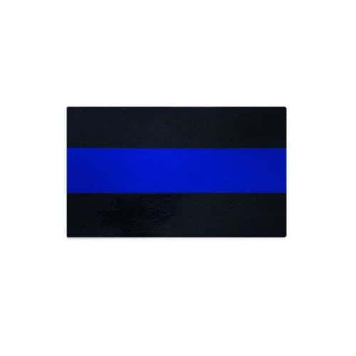 Thin Blue Line Classic Reflective Car Decal 3 x 5 Inches