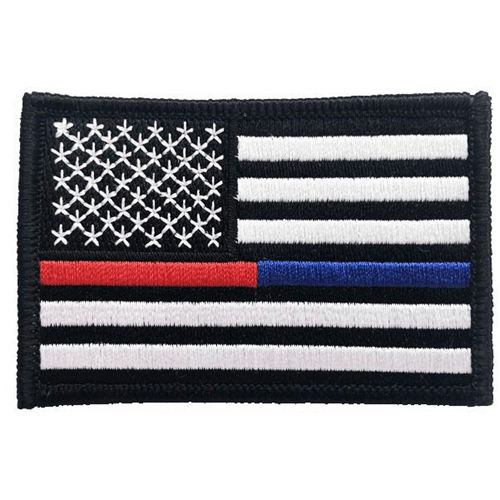 Thin Blue Line Public Safety Flag Patches Thin Blue/Red/Silver/Gold Line