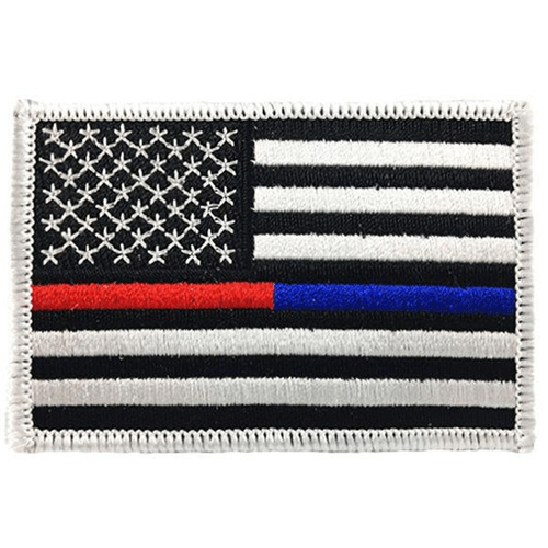 Thin Blue Line Public Safety Flag Patches Thin Blue/Red/Silver/Gold Line