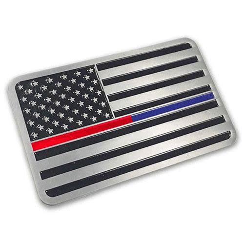 Thin Blue Line American Flag Vehicle Emblem