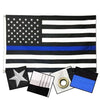Thin Blue Line Durasleek American Flag Sewn & Embroidered - Survival &amp; Outdoors