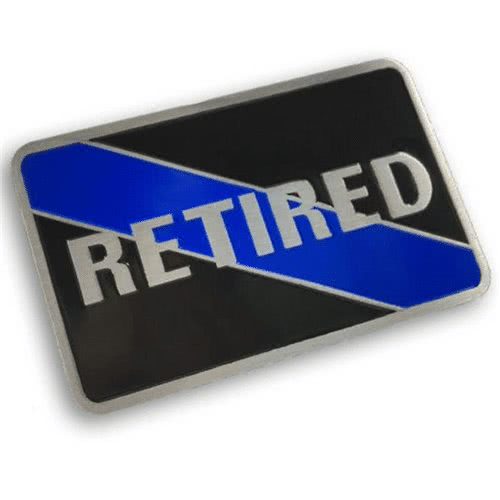 Thin Blue Line American Flag Vehicle Emblem - Flags