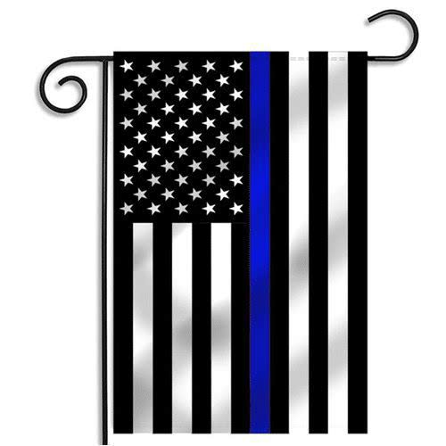 Thin Blue Line / Thin Red Line American Garden Flag