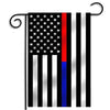 Thin Blue Line / Thin Red Line American Garden Flag
