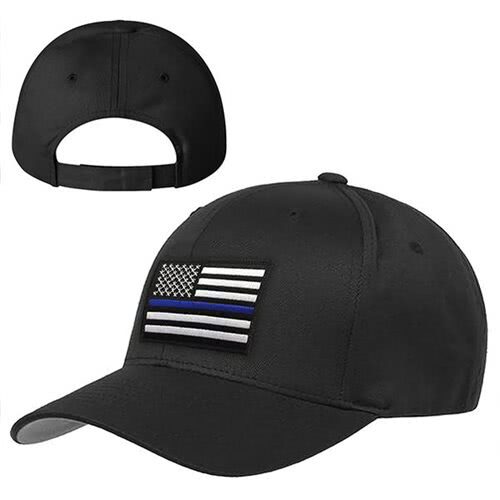 Thin Blue Line Velcro Hat - Thin Blue Line/Thin Red Line Ball Cap - Clothing & Accessories