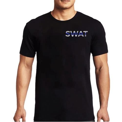 Thin Blue Line Men's T-Shirt - SWAT Thin Blue Line