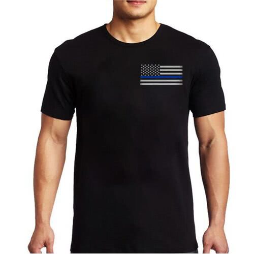 Thin Blue Line Men's - T-Shirt - Thin Blue Line Flag - T-Shirts
