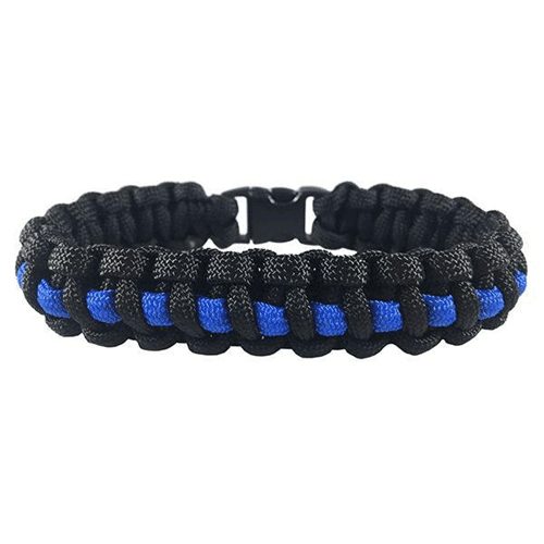 Paracord Survival Bracelet - Thin Blue/Red Line