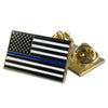 Thin Blue Line or Thin Red Line American Flag Pin Double with Clutch Backing