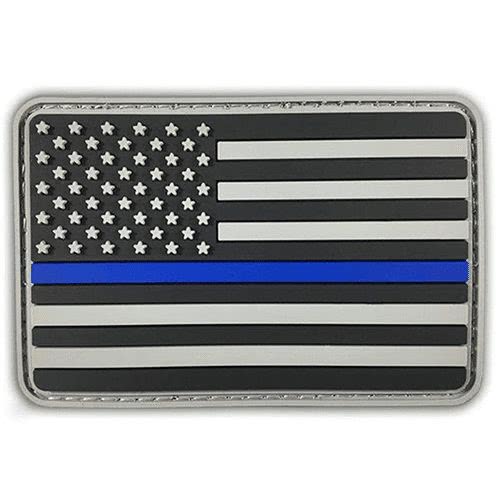 Thin Blue Line and Thin Red Line PVC Patch - Flags
