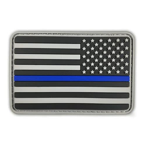 Thin Blue Line and Thin Red Line PVC Patch - Flags