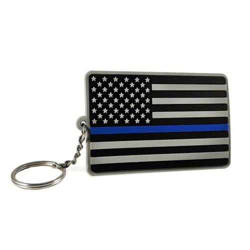 Thin Blue Line Thin Blue Line American Flag Keychain