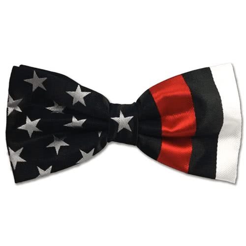 Thin Blue Line / Thin Red Line American Flag Bowtie - Clothing & Accessories