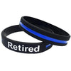 Thin Blue Line "Retired" Silicone Bracelet