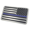 Thin Blue Line American Flag Vehicle Emblem - Flags