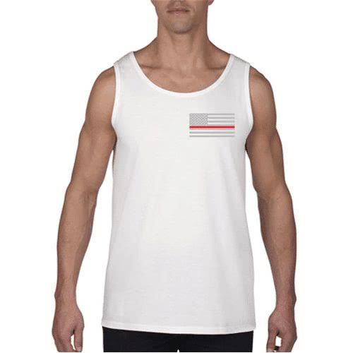 Thin Red Line American Flag Tank Top - Tank Tops