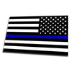 Thin Blue Line American Flag Sticker - Reverse - 6 x 4 Inches - Clothing &amp; Accessories