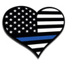 Thin Blue Line Heart Sticker - 4.5 x 4 Inches - Emblems, Patches and Flags