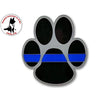 Thin Blue Line Paw Sticker - 3 x 3.5 Inches - Clothing &amp; Accessories