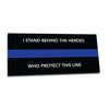 Thin Blue Line I Stand Behind Sticker - 9 x 4 Inches - Clothing &amp; Accessories