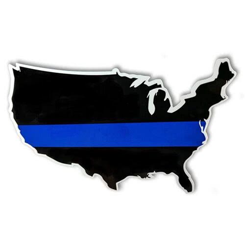 Thin Blue Line USA Outline sticker - Clothing & Accessories