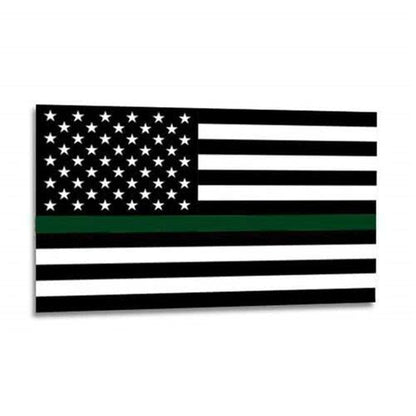 Thin Blue Line Thin Green Line Stickers, 2.5 x 4.5 inches - Clothing &amp; Accessories