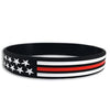 Thin Blue/Red Line American Flag Bracelet - Jewelry