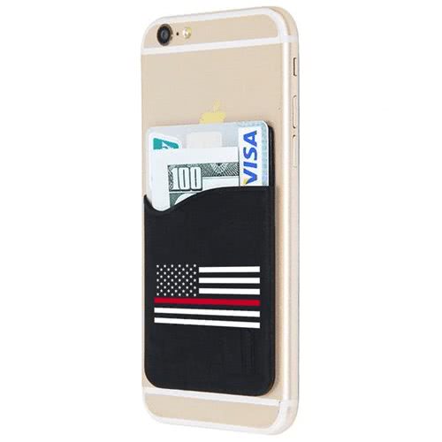 Thin Blue Line/Thin Red Line Cell Phone Credit Card Holder - Phone Holders