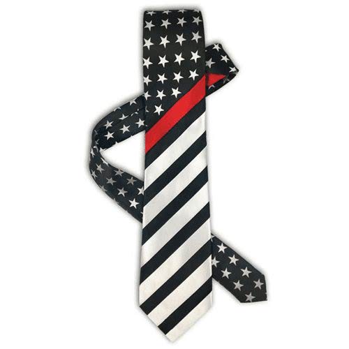 Thin Blue Line - Thin Red Line - Thin Silver Line Flag Tie - Clothing &amp; Accessories