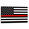 Thin Blue Line Thin Red Line American Flag Sticker &#8211; 6 x 4 Inches - Clothing &amp; Accessories