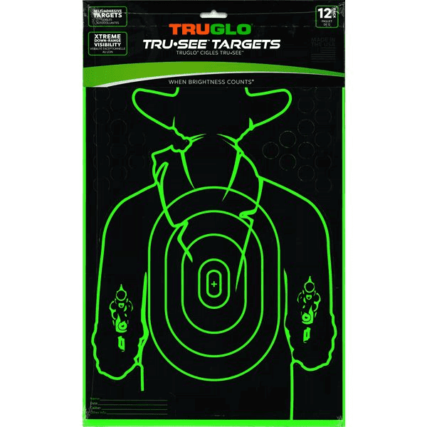 Truglo TRU-SEE Gunslinger Target 12X18 - 12 Pack TG16A12 - Shooting Accessories
