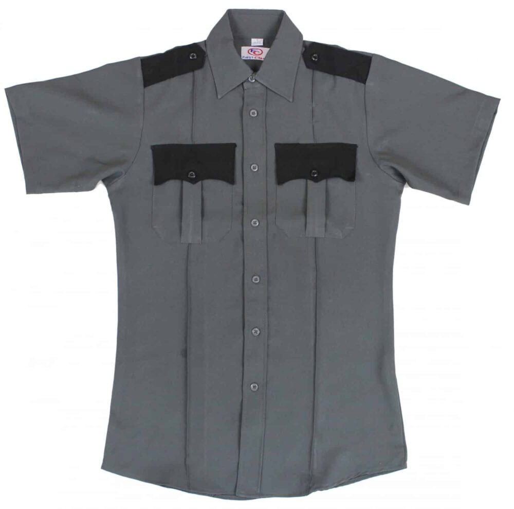 Two-Tone Short Sleeve Uniform Shirt - Clothing & Accessories