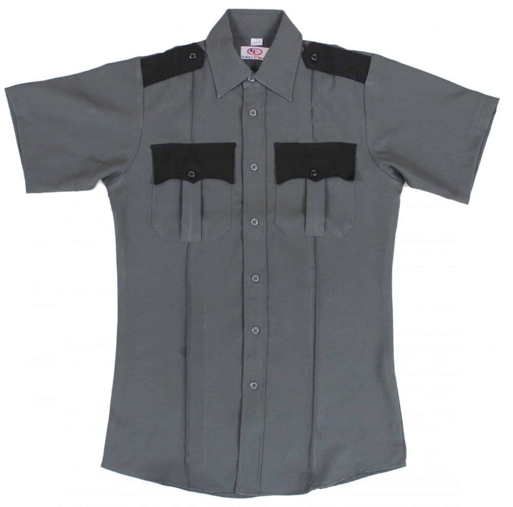 Two-Tone Short Sleeve Uniform Shirt - Clothing &amp; Accessories