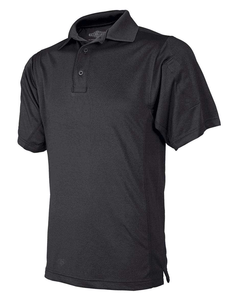 TRU-SPEC Short Sleeve Eco Tec Polo - Black, XS