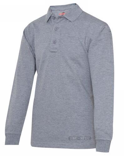 TRU-SPEC Original Long Sleeve Polo - Heather Gray, XS
