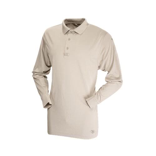 TRU-SPEC Long Sleeve Performance Polo - Silver Tan, XS