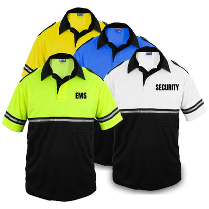 Two-Tone Bike Patrol Uniform Polo Shirt with Zipper Pocket - Bike Patrol Clothing