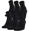 Under Armour Unisex Training Cotton Quarter 6-Pack Socks - Black, XL