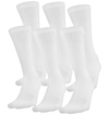 Under Armour Unisex UA Training Cotton Crew 6-Pack Socks - White, M