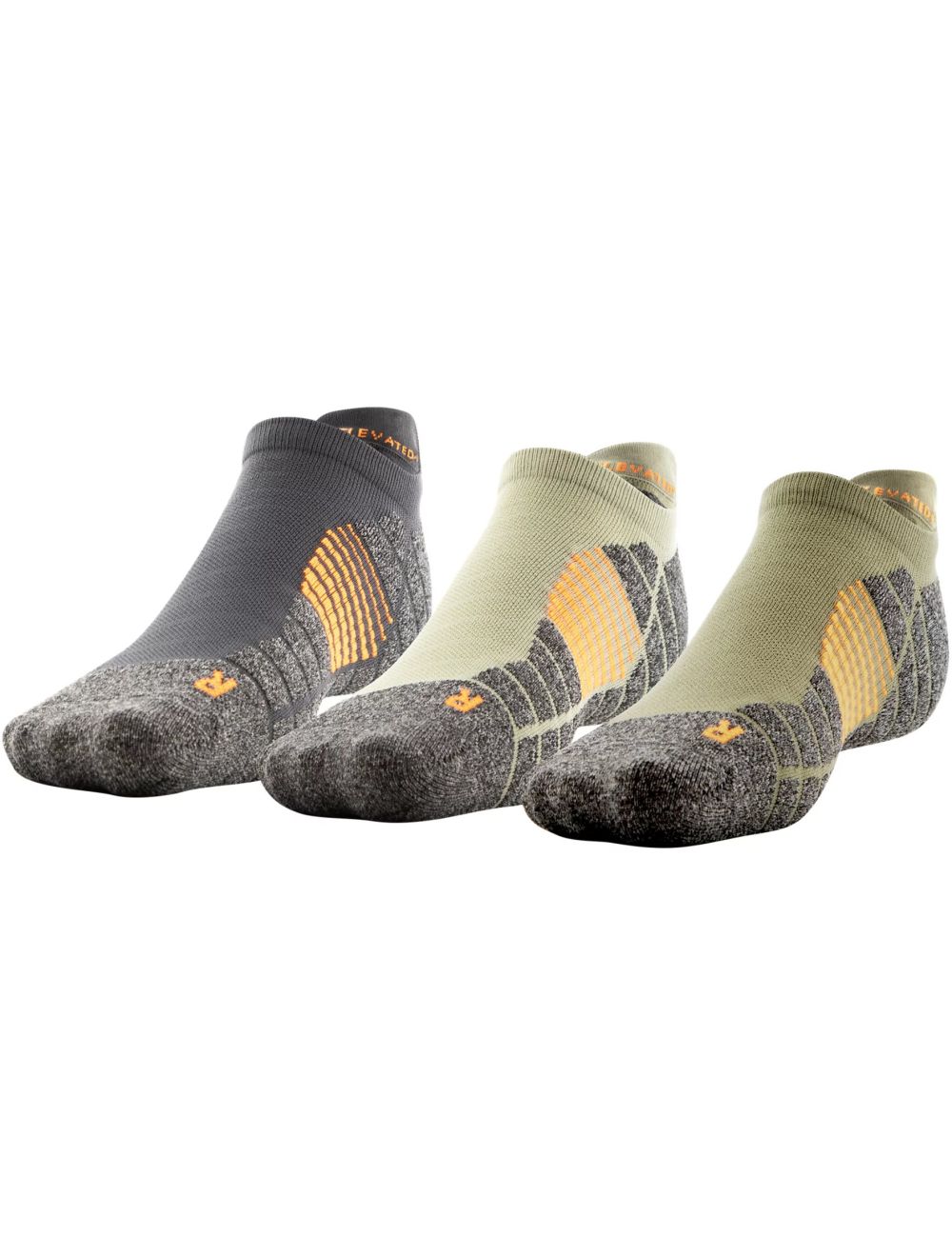 Under Armour UA Elevated+Performance No Show Socks 3-Pack 1357221 - Tent, L