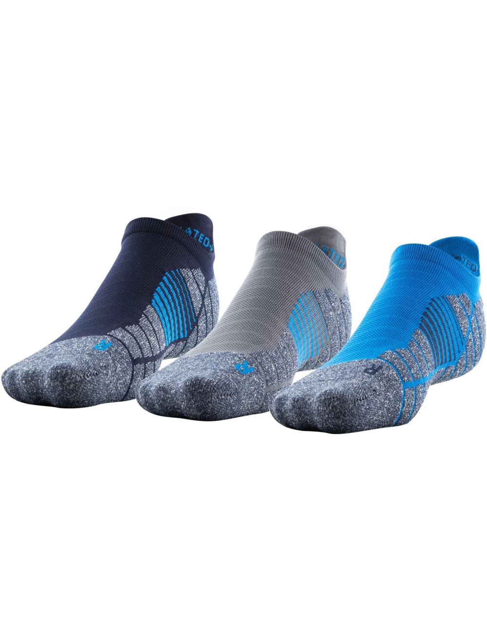 Under Armour UA Elevated+Performance No Show Socks 3-Pack 1357221 - Cruise Blue, L