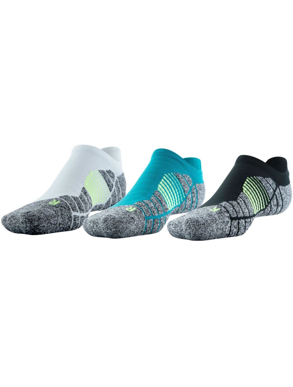 Under Armour UA Elevated+Performance No Show Socks 3-Pack 1357221 - Cerulean, L