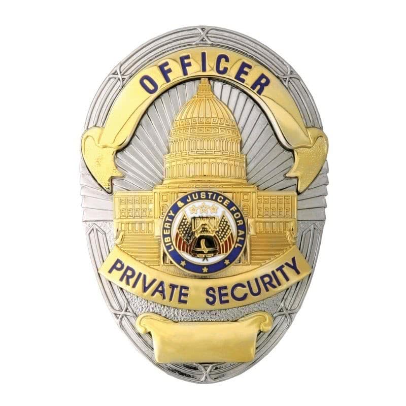 LAPD Style Oval Private Security Officer Badge - Badges &amp; Accessories