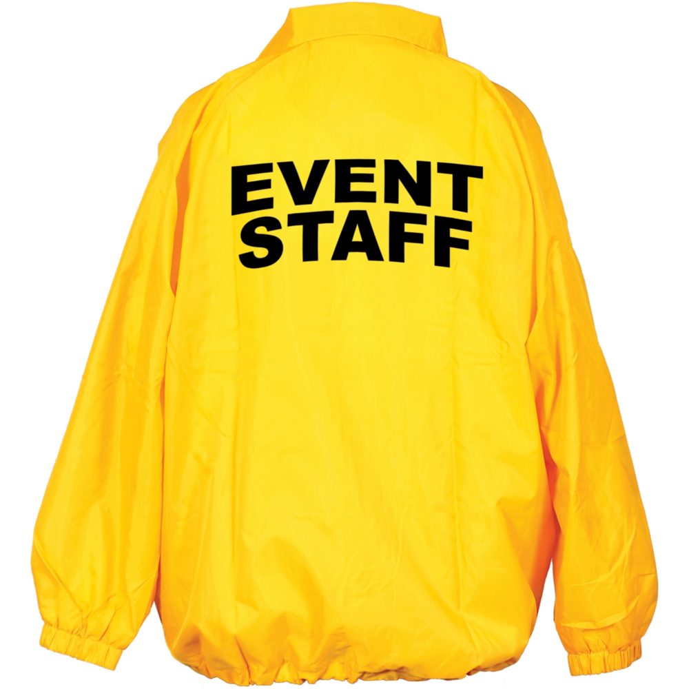 Yellow Event Staff Windbreaker - Clothing & Accessories